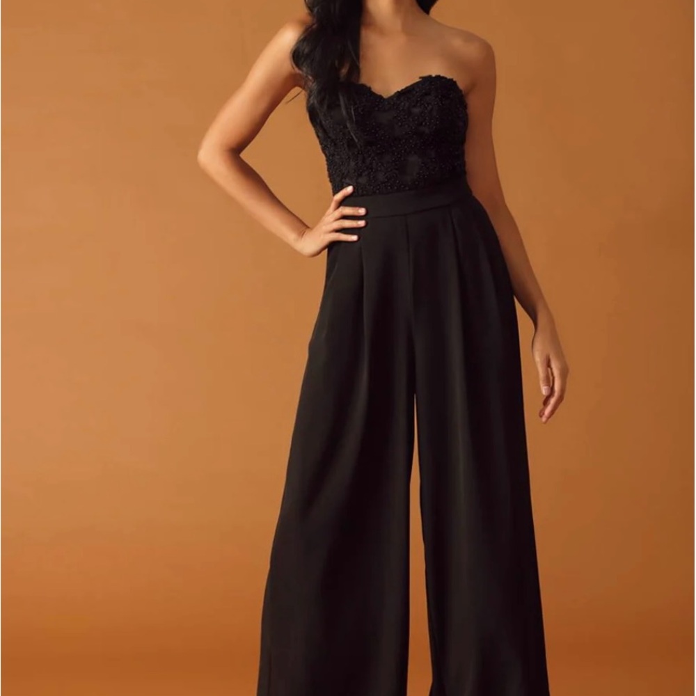 Flying Tomato All My Life Black Wide Leg Jumpsuit